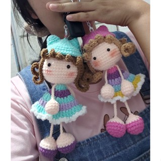พวงกุญแจ  ตุ๊กตาไหมพรม ห้อยกระเป๋า