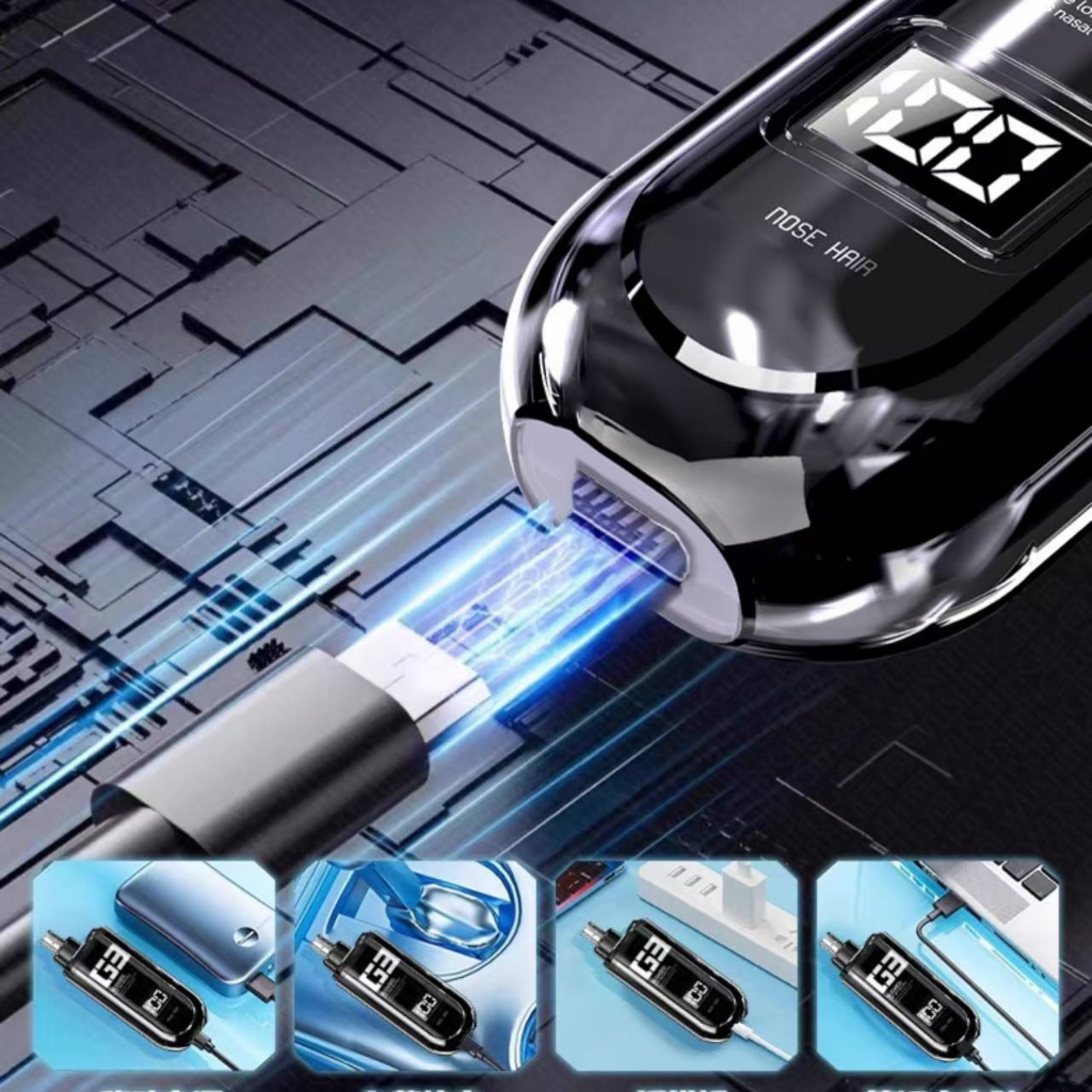 เครื่องตัดขนจมูกไฟฟ้า,แบบพกพา ยูเอสบี ชาร์จไร้สายมีดโ กน,ของขวัญโพรงจมูกทําความสะอาด - รูปที่ 6