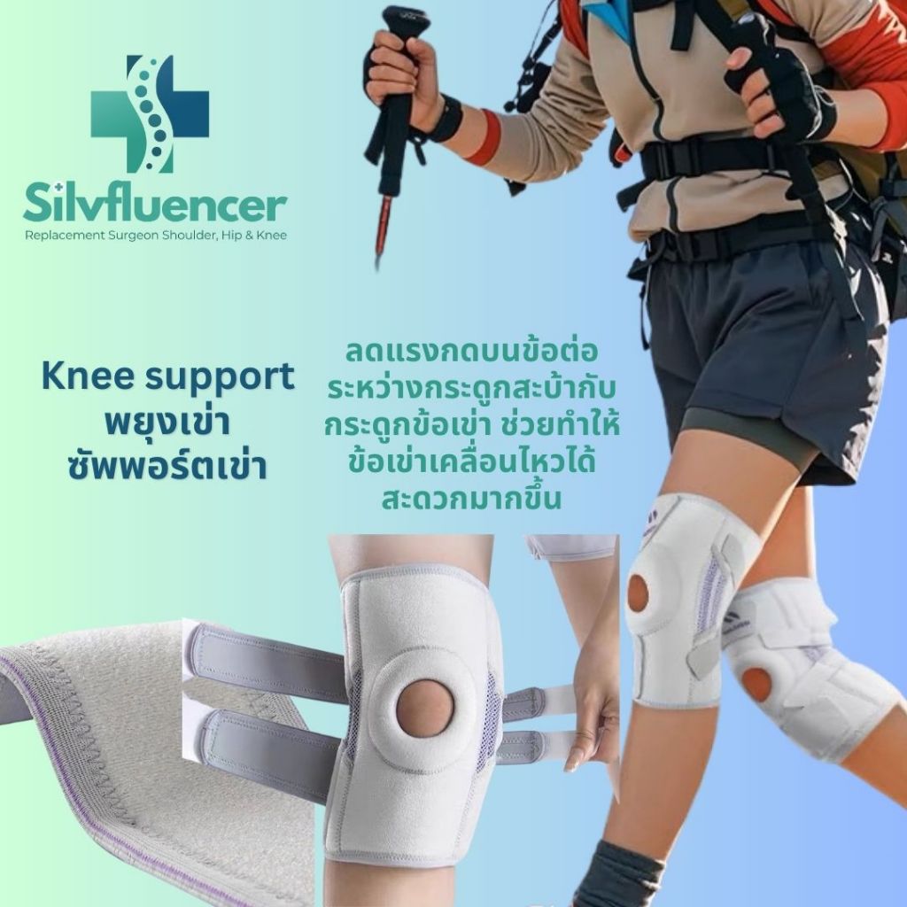 Knee support ที่รัดเข่าแกนสปริงคู่  สนับเข่า ซัพพอร์ตเข่าป้องกันเข่าบิด เอ็นไขว้หน้าระดับ 2 รูปที่ 3