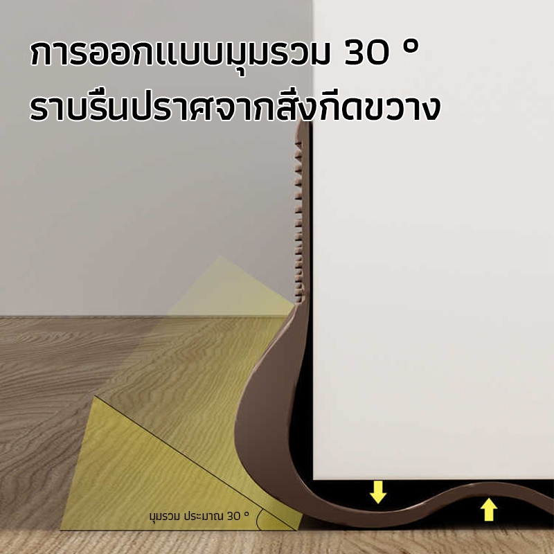 ที่กั้นประตู​ แถบซีลประตูห้องนอน แถบกันเสียงตะเข็บประตู ขอบประตูกันแอรออก แบบสอด กันแมลง กันฝุ่น กันน้ำ มีกาวในตัว 4 สี - รูปที่ 4