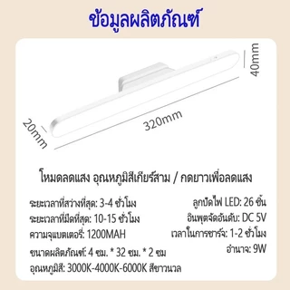 โคมไฟตั้งโต๊ะ ปรับแสงได้ 3 ระดับ 32cm Table lamp ไฟแม่เหล็ก ไฟอ่านหนังสือ ไฟled USB ไฟแต่งห้อง ไฟหัวเตียง ไฟห้องนอน