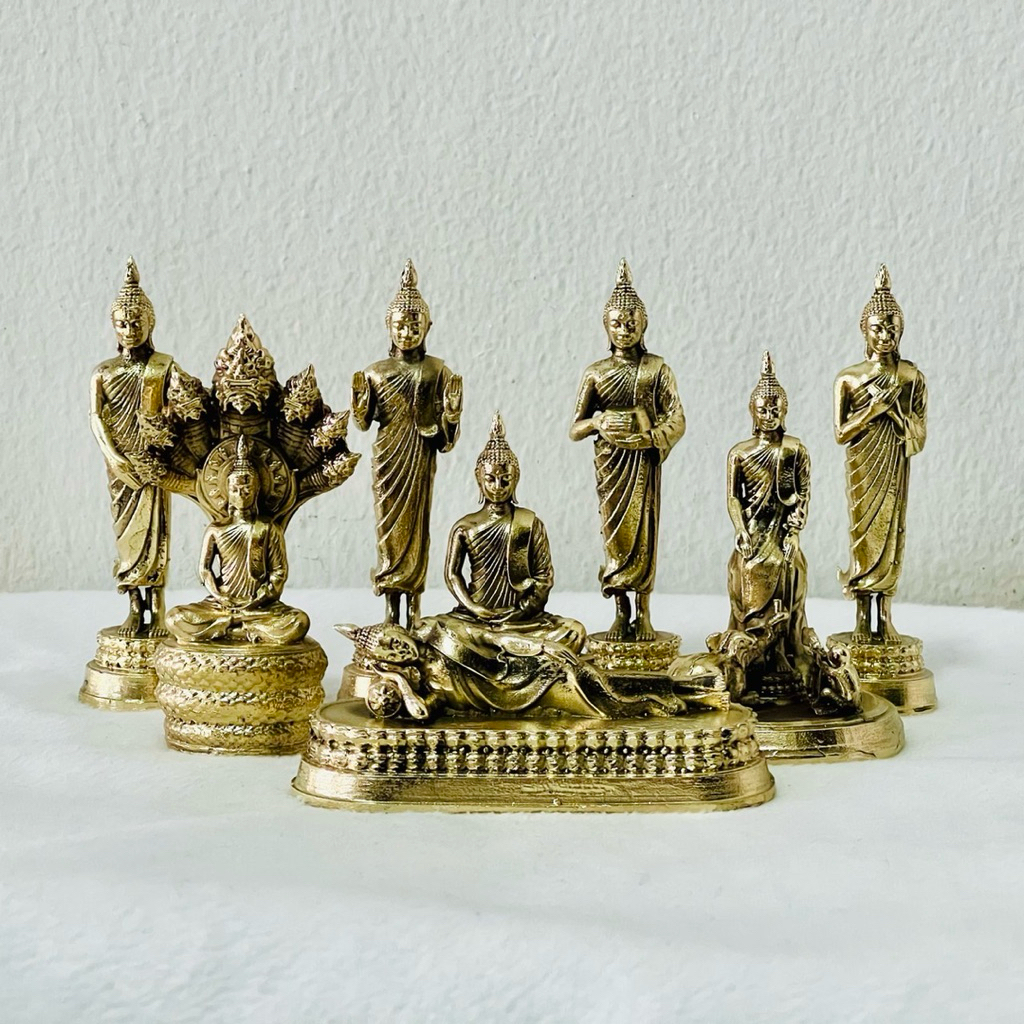พระประจำวันเกิด เสริมศิริมงคล องค์ทำจากทองเหลือง ขนาดหน้าตัก 1.5 นิ้ว นำไปบูชาหรือทำบุญ