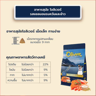 อาหารสุนัข Oliver อาหารสุนัข โอลิเวอร์ สูตรสุนัขโต ขนาด 1kg ถุงแบ่งจากโรงงาน มี 4 สูตร