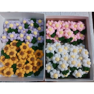 ดอกไม้ไหมพรม ดอกทานตะวัน ดอกไม้เเห้ง ดอกไม้พองๆ 🌼12ดอกต่อ 1เเพค🌼