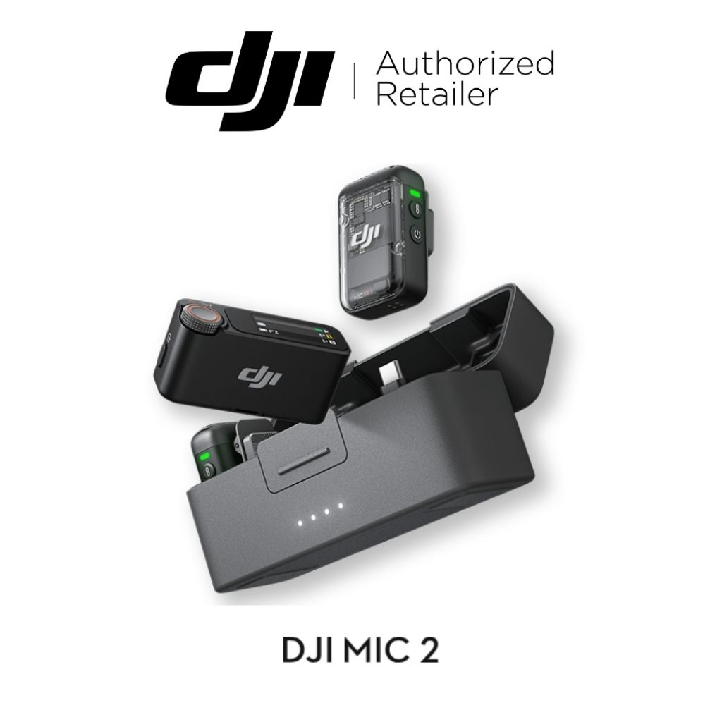 DJI Mic 2 (2 TX + 1 RX + Charging Case) ประกันศูนย์ 1 ปี