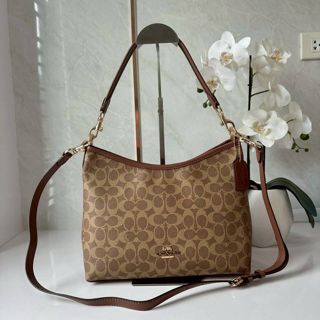 Coach CV975 Laurel Shoulder Bag In Signature Canvas