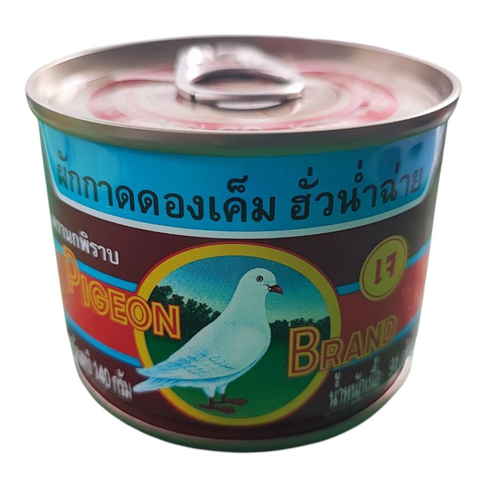 ผักกาดดองเค็ม ฮั่วน่ำฉ่าย ตรา นกพิราบ 91/140 กรัม (เจ)