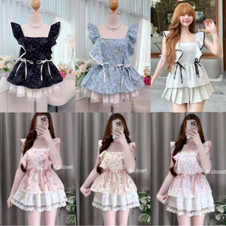 เสื้อผ้าผู้หญิง สาวอวบใส่ได้อกถึง 38 เสื้อคอเหลี่ยม แขนระบาย ลายดอกผ้าลายโทนสีสวยละมุน ผ้าดีเกินราคา✨(เสื้ออย่างเดียว)