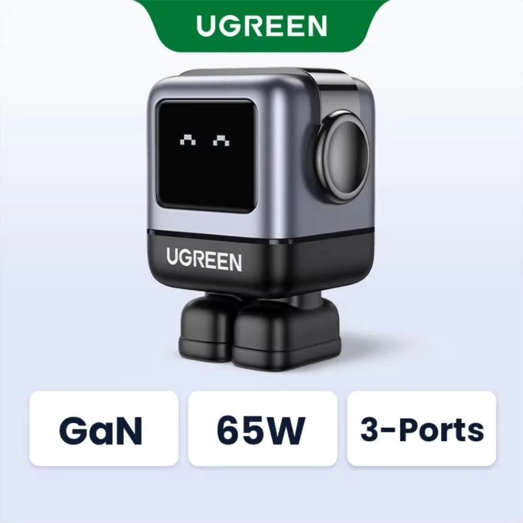 ของแท้💯 UGREEN Uno GaN 3พอร์ต 65W Fast ชาร์จไว สำหรับ MacBook iPhone 17 16 15 14 13 12 Pro Max Samsung S25 S24 S23 Ultra