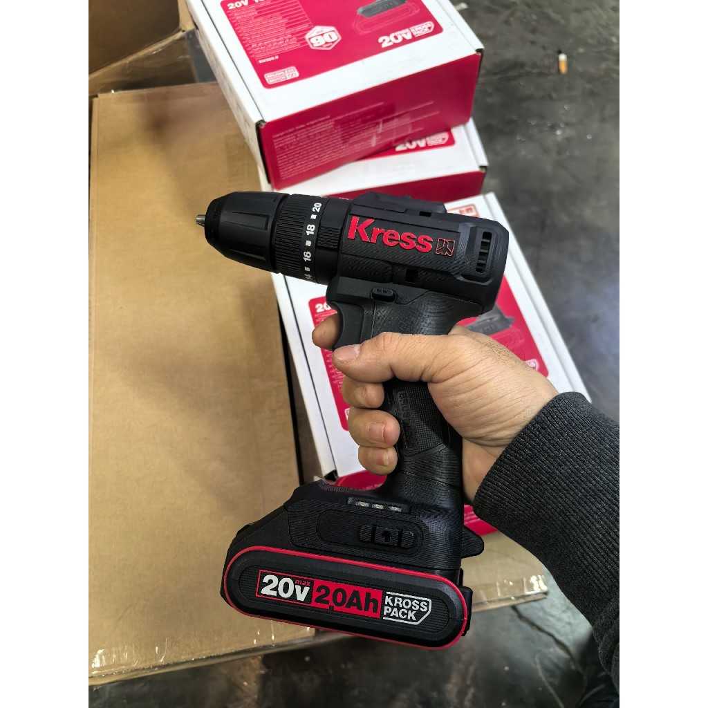 🔩 Kress KU365 สว่านกระแทกไร้แปรงถ่าน 20V | แรงบิดสูง 60N·m | เจาะไม้-เหล็ก-คอนกรีต | เครื่องมือไฟฟ้า