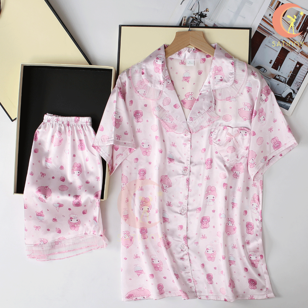 ลายเมโลดี้JJ34ชุดนอนSatinnyใส่ละปั๊วะแน่นอนmy melody ระบายอากาศ ไม่ร้อน น่ารักสไตล์เจ้าหญิง ประทับใจสุดๆ ราคา ถูกที่สุด ดีลบีเคเค แกลเลอรีภาพที่ 2