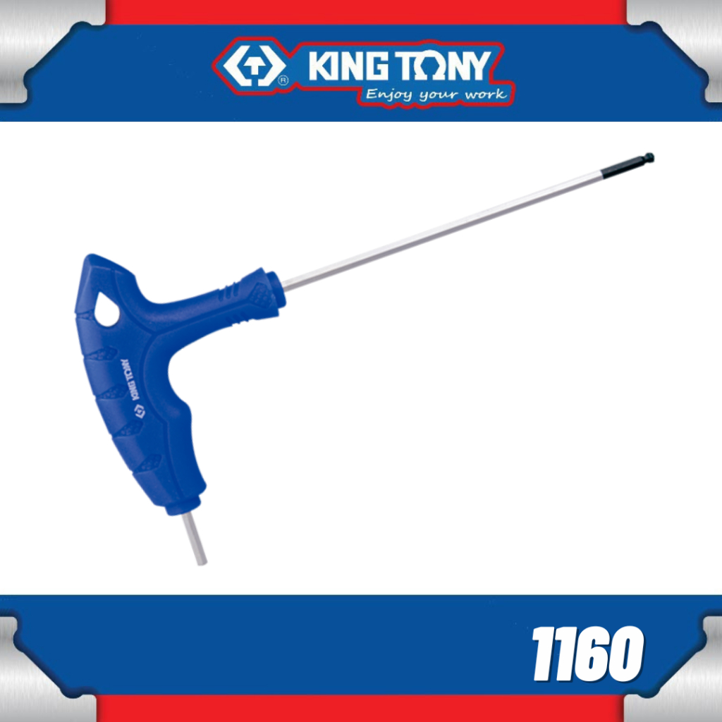 KING TONY ประแจหัวบอล หกเหลี่ยม ด้ามตัว L ขนาด 2.0 - 10.0mm. No.1160