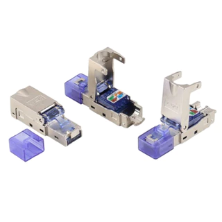 หัวแลน Cat6A Cat7 Cat8 หัวต่อ RJ45 ปลั๊กเชื่อมต่ออีเธอร์เน็ต รองรับความถี่ 10 Gbps ใช้กับ POE ได้