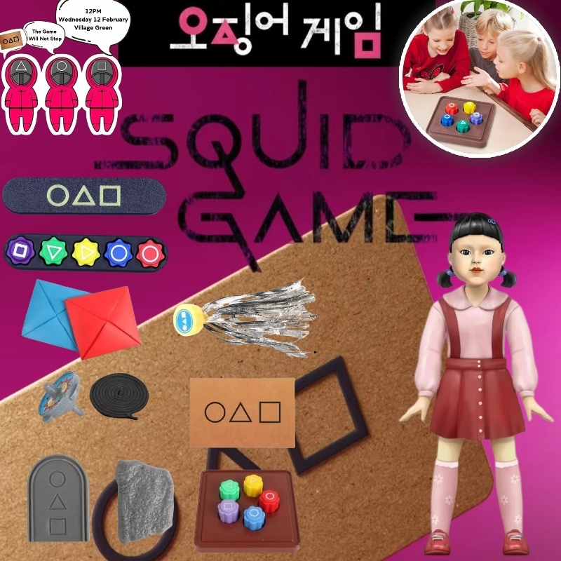Stone Catching Game Squid Game 2 Gonggi Squid Game 3D เกมเกาหลีดั้งเดิม ชุดหิน 5 สี วัสดุPVC