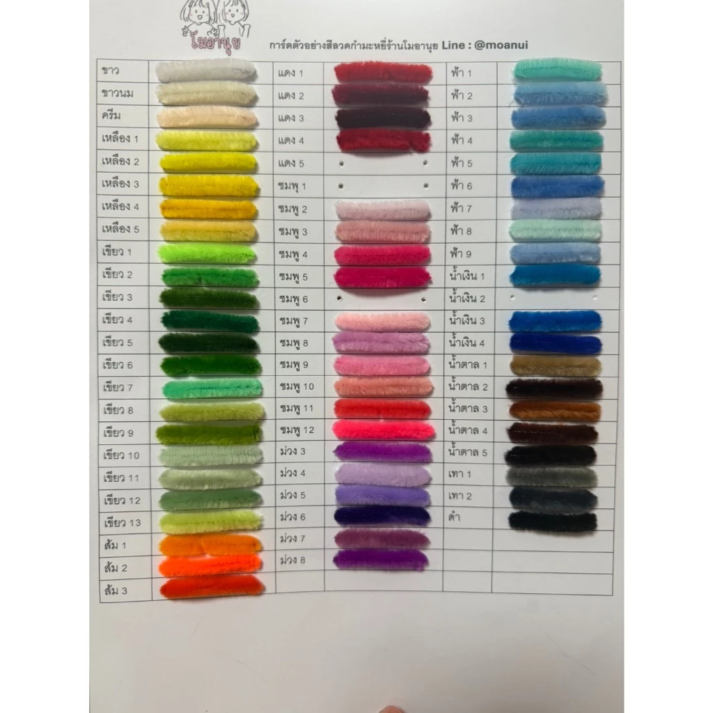 79สี 30ซม 60ซม ลวดกำมะหยี่ โมอานุย ขนฟู DIY ทำดอกไม้ โมอานุย ลวดทำดอกไม้ งานประดิษฐ์ สีพาสเทล thumbnail 3