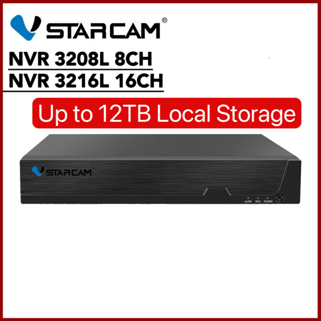 VSTARCAM NVR NVR3208L NVR3216L N8216 เครื่อง NVR 8-16CH   เครื่องบันทึกกล้องวงจรปิด รองรับHDDได้ 12T