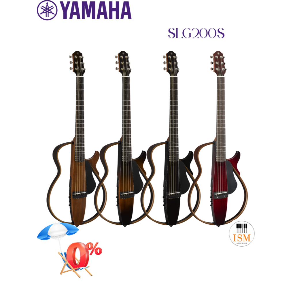 Yamaha SLG200S กีต้าร์โปร่งไฟฟ้าไซเรน Silent Acoustic Electric Guitar