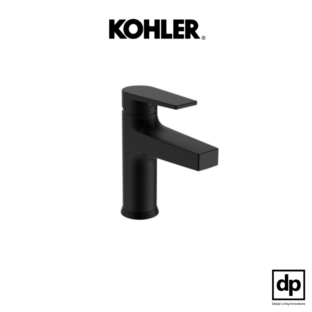 KOHLER Taut  ก๊อกอ่างล้างหน้าสีดำ แบบเดี่ยวอ่างล้างหน้า แบบก้านโยก รุ่นทอธ K-74013T-4CD-BL