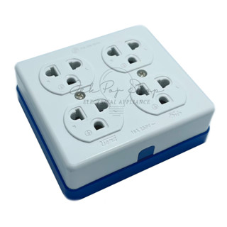 ปลั๊กมีกราวด์ เต้ารับกราวด์ ปลั๊กลอย ติดลอย ติดผนัง 4 ที่ 16…