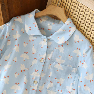 ชุดนอนผ้าCottonญี่ปุ่นสี่ลายคิ้วว์ Low Stock ผ้านุ่มมากใส่สบายสุดๆ