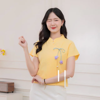 เสื้อฝ้ายเนื้อนุ่ม รุ่นดอกสร้อย🌷