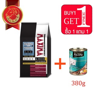 [ซื้อ1ถุงแถม1 กป] MAXIMA DOG LAMB&RICE-(SMALL BREED) 2KG แถม MAXIMA คละสูตร 380g