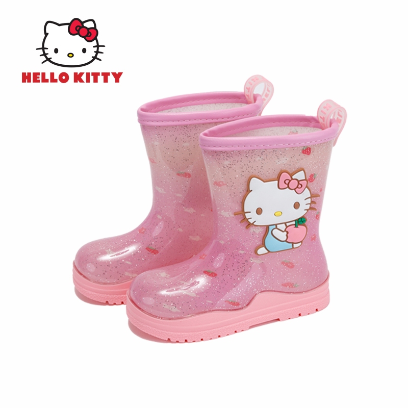 Sanrio(ซานริโอ้) รองเท้าบูทแฟชั่น เฮลโลคิตตี้มายเมโลดี้ รองเท้าบู๊ตเด็กลายคริสตัล รุ่นKTL-605,MM-104