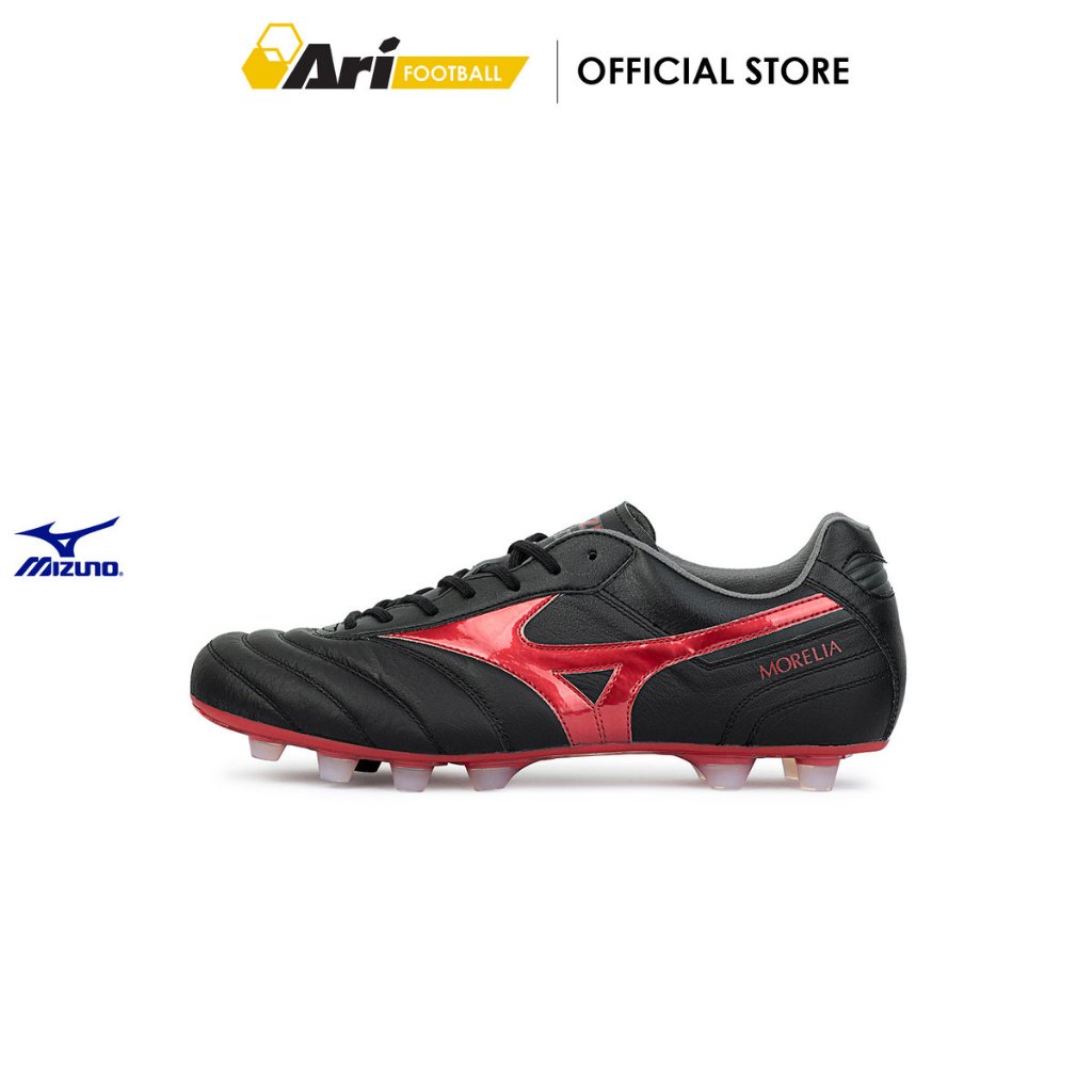 MIZUNO MORELIA II ELITE FG - BLACK (P1GA250400) รองเท้าฟุตบอล มิซูโน่ MORELIA II ELITE  สีดำ