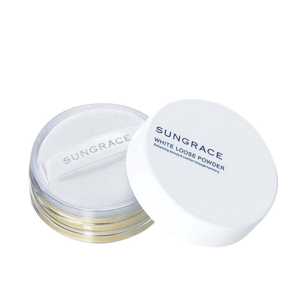 ❤️ไม่แท้คืนเงิน❤️ Sungrace White Loose Powder 20g.แป้งฝุ่น อณูละเอียด ไม่ผสมรองพื้น