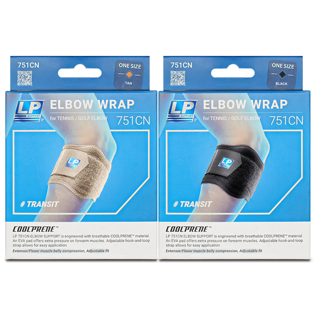 [ของแท้ 100%] LP SUPPORT 751CN ELBOW WRAP ที่รัดข้อศอก ซัพพอร์ทศอก พยุง รัด กล้ามเนื้อ บาดเจ็บ