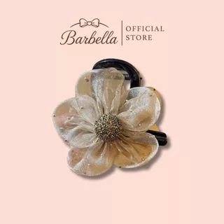 Barbella กิ๊บติดผมดอกไม้ ผ้าตาข่ายวิบวับ สไตล์เกาหลี หรูหรา รุ่น Bloomia (BB002)