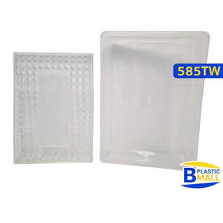 Luckyware ถาดคว่ำแก้วพร้อมตะแกรง รุ่น 585TW ขนาด กว้าง 24 x ยาว 33 ซม.