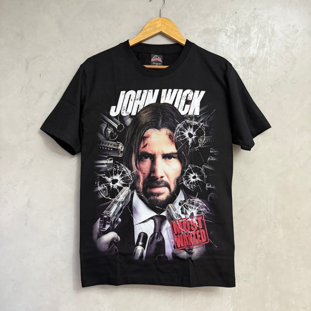 เสื้อยืดจอห์นวิค(ป้ายRocktee เรืองแสง) ผ้าCotton100