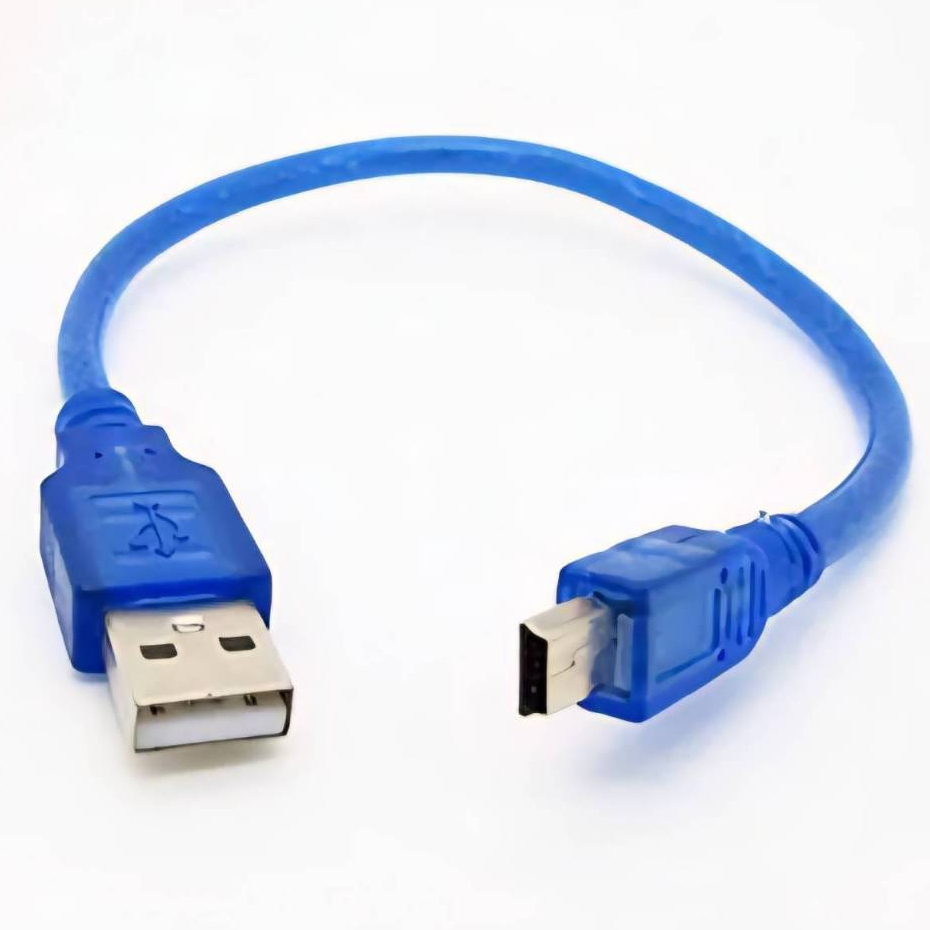 สายUSB TO MINI 5Pin ยาว 30 Cm  สายหนาคุณภาพดี สีฟ้า(สินค้ามีพร้อมส่ง)