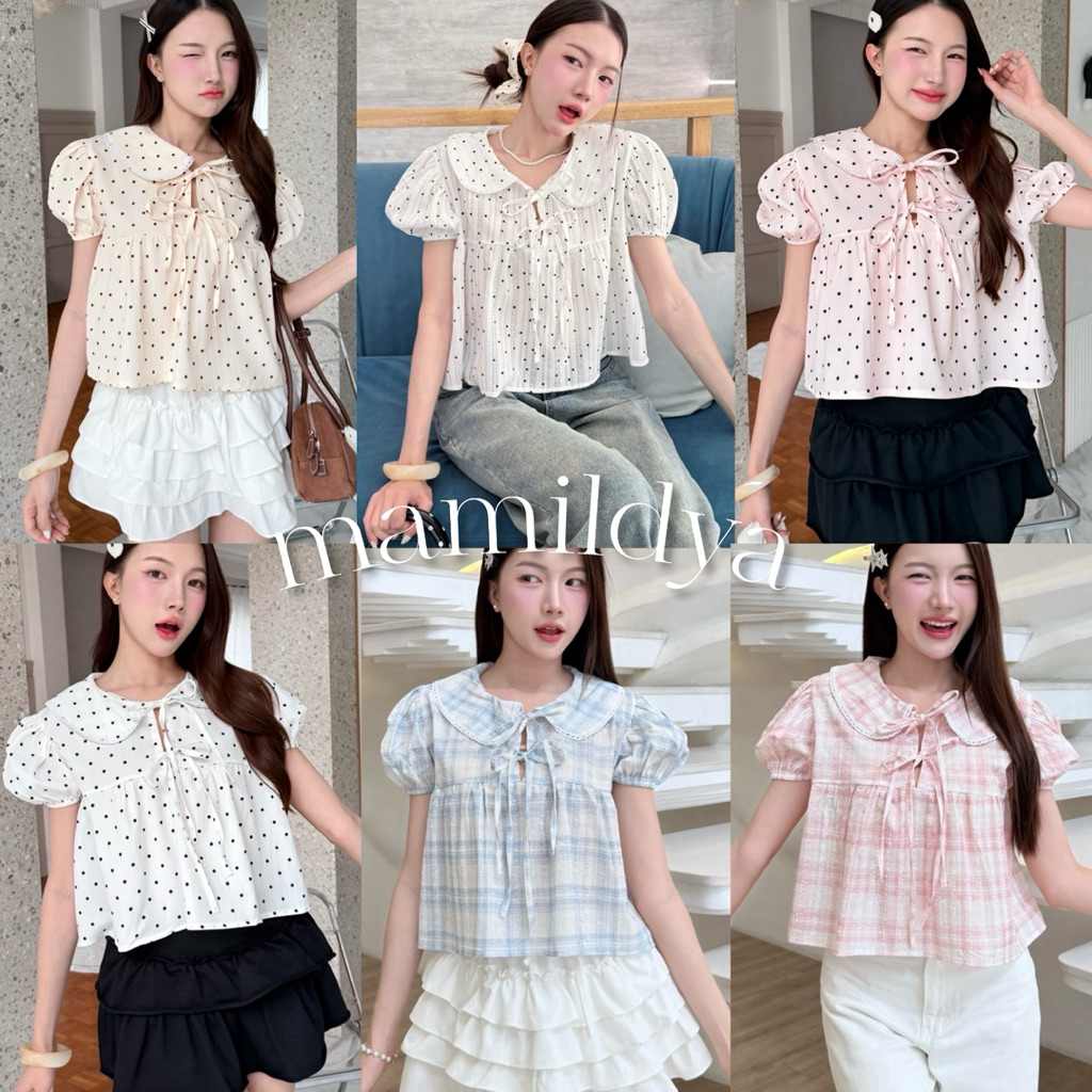 🌟Mamildya.shop🌟 เสื้อแขนตุ๊กตา ผ่า/ /NUSA-ผาผ่า⚫
