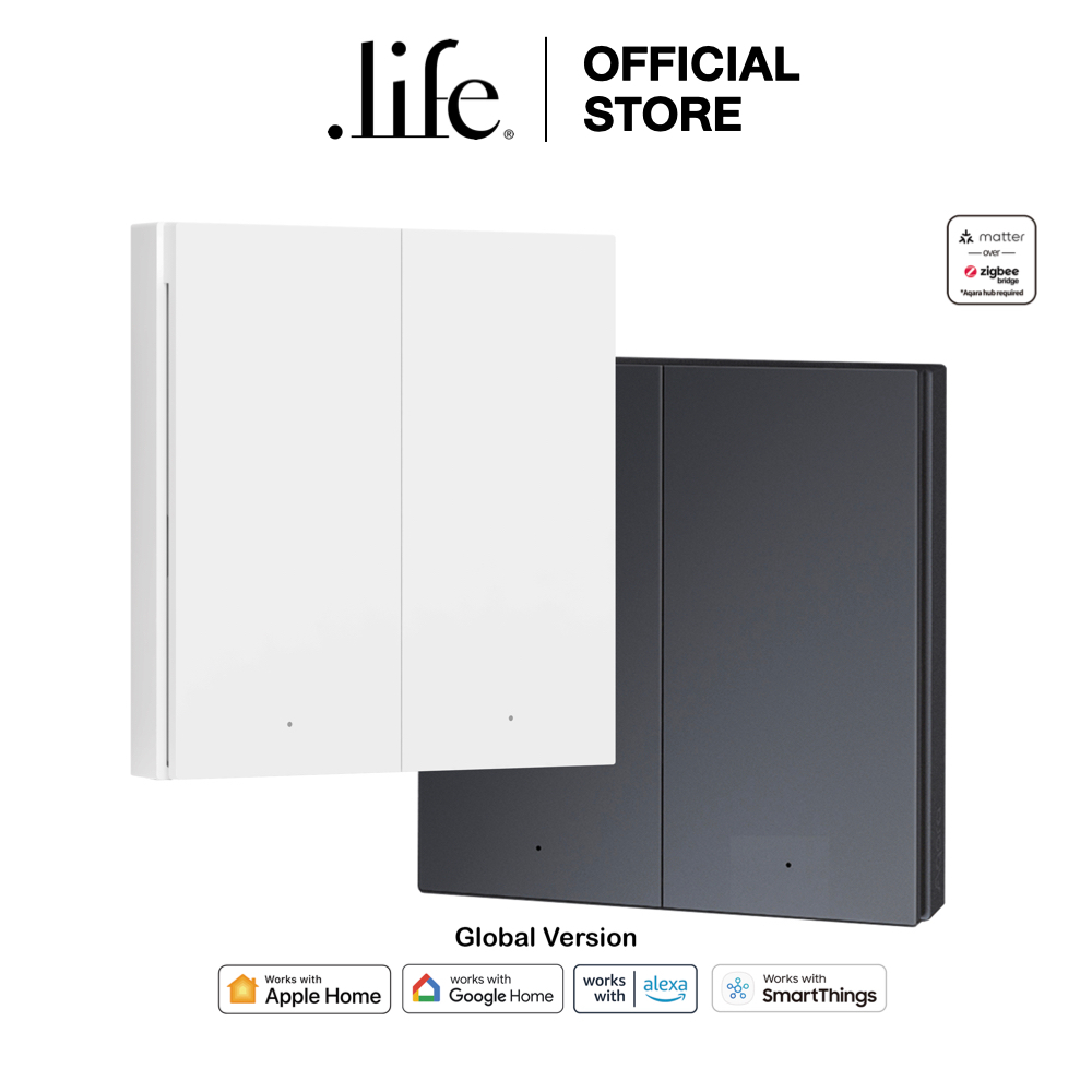 AQARA สวิตช์อัจฉริยะ รุ่น H1 [Double Rocker] | by Dotlife