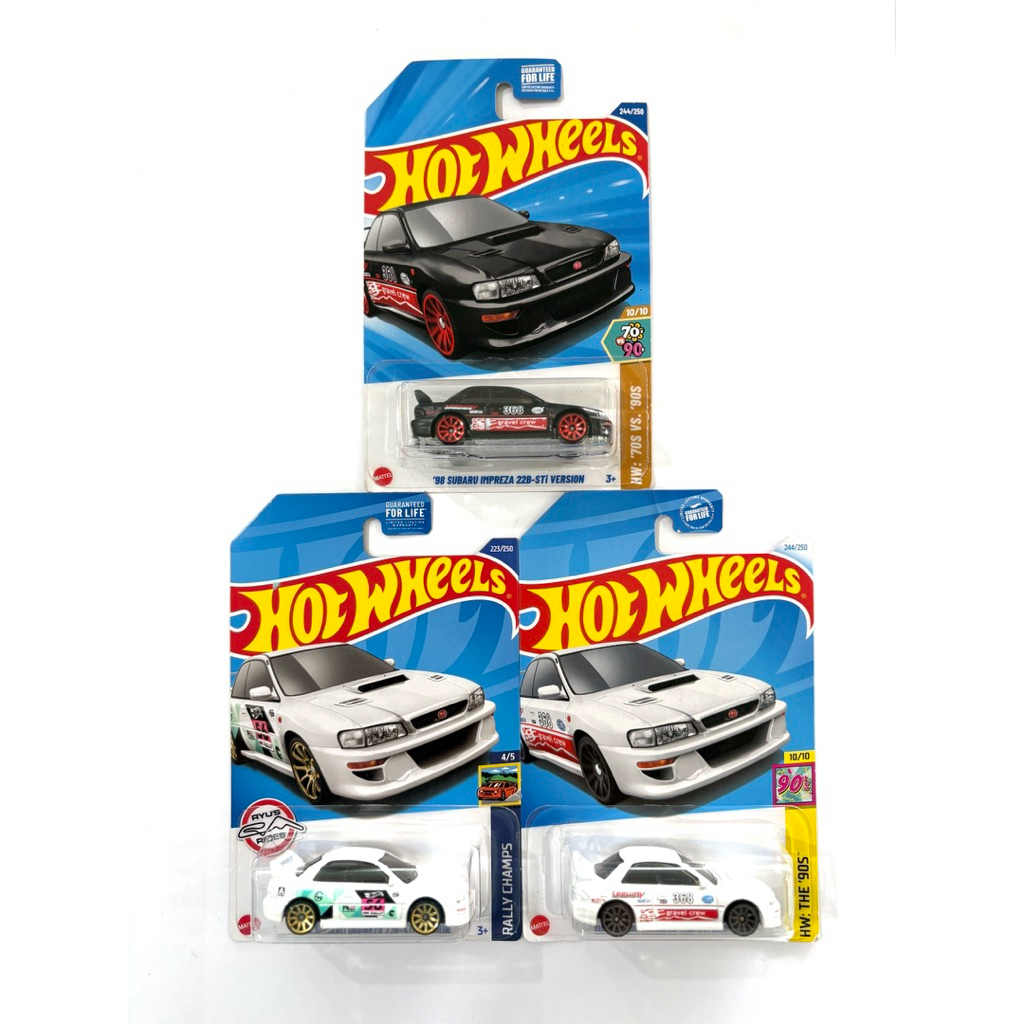 Hot Wheels | ‘98 SUBARU IMPREZA-STi VERSION ~ สีพิเศษ Exclusive | ตัวแพคมีรอยแตก | เป็นสินค้าแพคอเมริกา