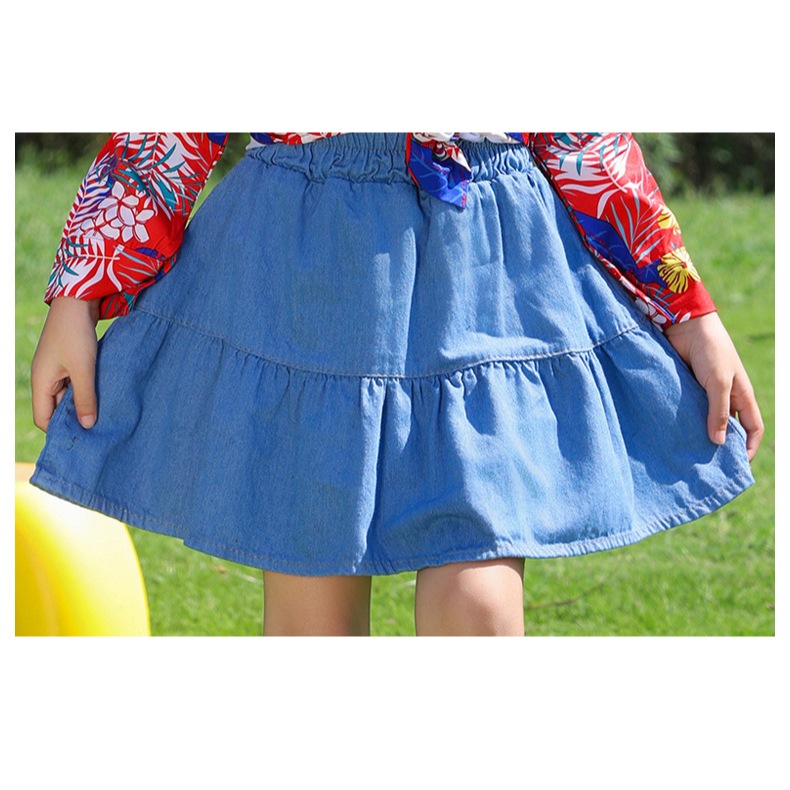 (พร้อมส่งในไทย) ชุดเสื้อลายดอกไม้สไตล์ฮ่องกง ชุดเชียร์ลีดเดอร์เด็ก ชุดการแสดง (ครบเซ็ต) - รูปที่ 4