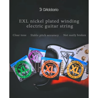D'Addario 6 ชิ้น / ชุด EXL110/115/120/130 ชุบนิกเกิล 6 สายกีต้าร์เพลงอุปกรณ์เสริม High quality electric guitar strings