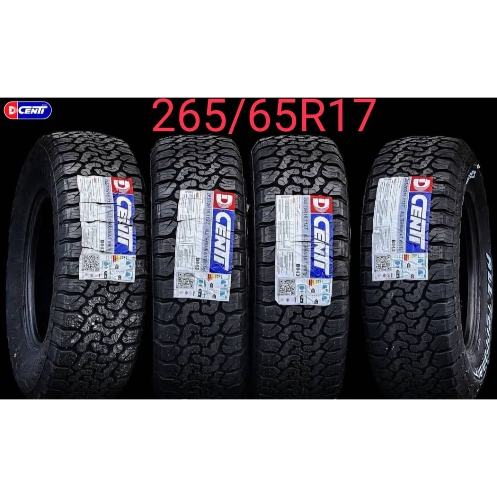 265/65R17 DCENTI ALL TERRAIN AT ยางดอกAT วิ่งได้ทั้งถนนลูกรังและถนนลาดยางยางใหม่ปี2025ราคาต่อ4เส้น