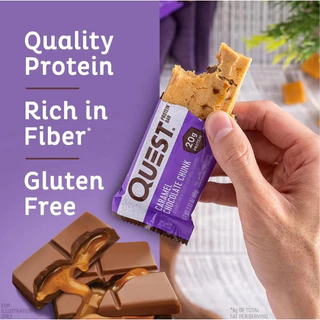 Quest Protein Bar โปรตีนบาร์ รสชาติหลากหลาย โปรตีนสูง คาร์โบไฮเดรตต่ำ ปราศจากกลูเตน เป็นมิตรกับคีโต