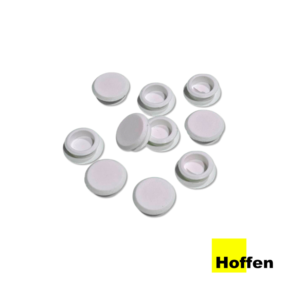 HOFFEN จุกปิดช่อง น๊อต สกรู ปลั๊กอุด พลาสติก สีขาว 10 ชิ้น