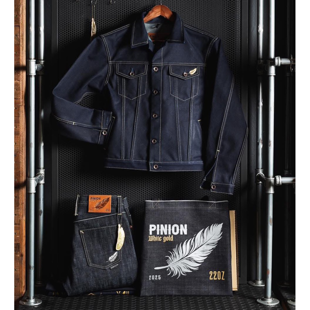 Pinon Denim Jacket 22oz White Gold  2025 22 oz Heavy Denim Limited Edition Red  Selvage