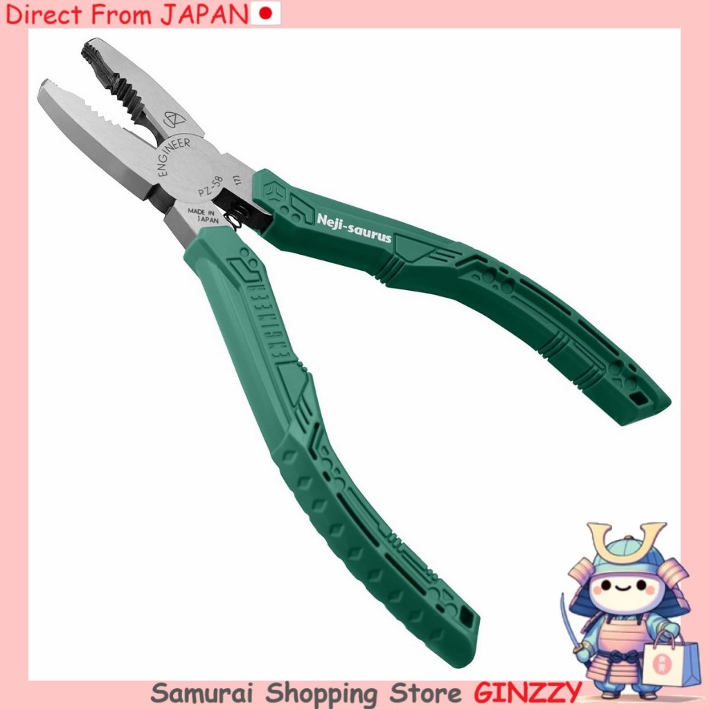 ENGINEER คีมจับสกรู Screw Zaurus GT สำหรับ φ3~9.5มม. รุ่น PZ-58 สีเขียว เครื่องมือ ญี่ปุ่น