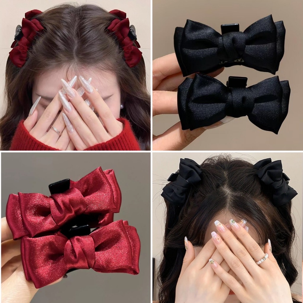 พร้อมส่ง!🇹🇭 ราคา/คู่ กิ๊บโบว์ผ้า รุ่น Mini Bow ขนาดเล็ก 3 สี น่ารัก สไตล์ลูกคุณหนู เนื้องานเกาหลี เกรดพรีเมี่ยม คุณภาพดี