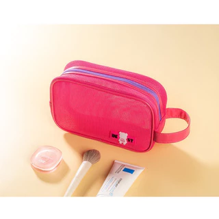 กระเป๋าเครื่องสำอาง ตาข่ายโปร่งใส สีพาสเทล [KSO-24]