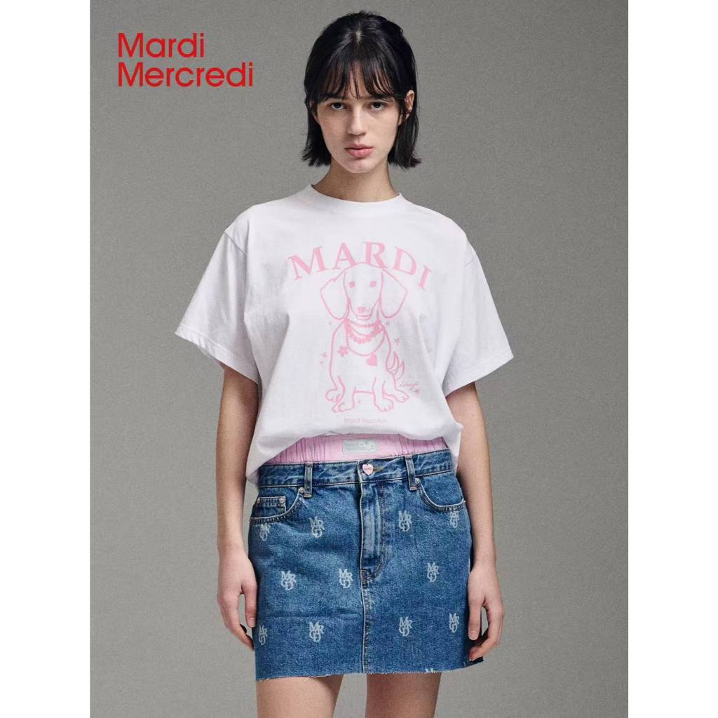 🔥เสื้อยืดคอกลมลายสุนัข Mardi Mercredi ของแท้⚡จัดส่งรวดเร็วภายใน 24 ชั่วโมง [ผ้าฝ้ายแท้] ลายน่ารักสุดๆ - รูปที่ 3