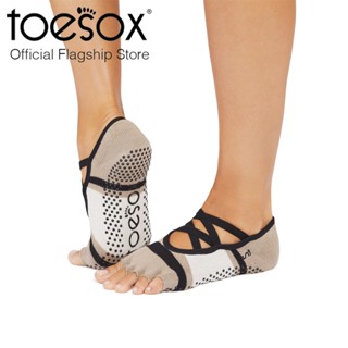 (New FALL D1 2025) Toesox Grip Half Toe Elle Shitake Stripe …