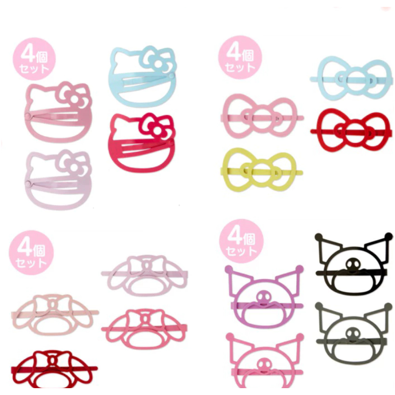 กิ๊บลวดแบบสี sanrio น่ารักลาย characters ของแท้นำเข้าจากญี่ปุ่น