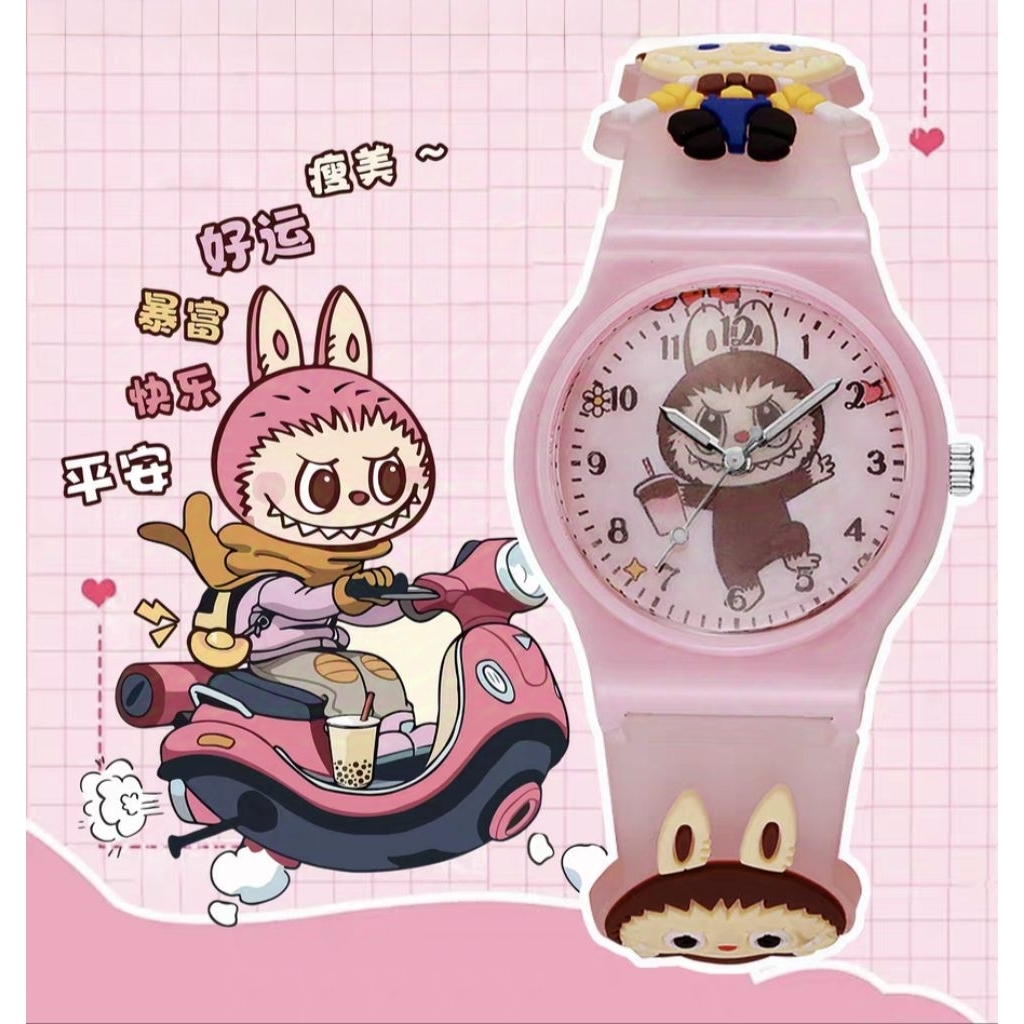นาฬิกาข้อมืออิเล็กทรอนิกส์ สายซิลิโคน ลายการ์ตูน Sanrio Kuromi เรืองแสง เหมาะกับของขวัญ